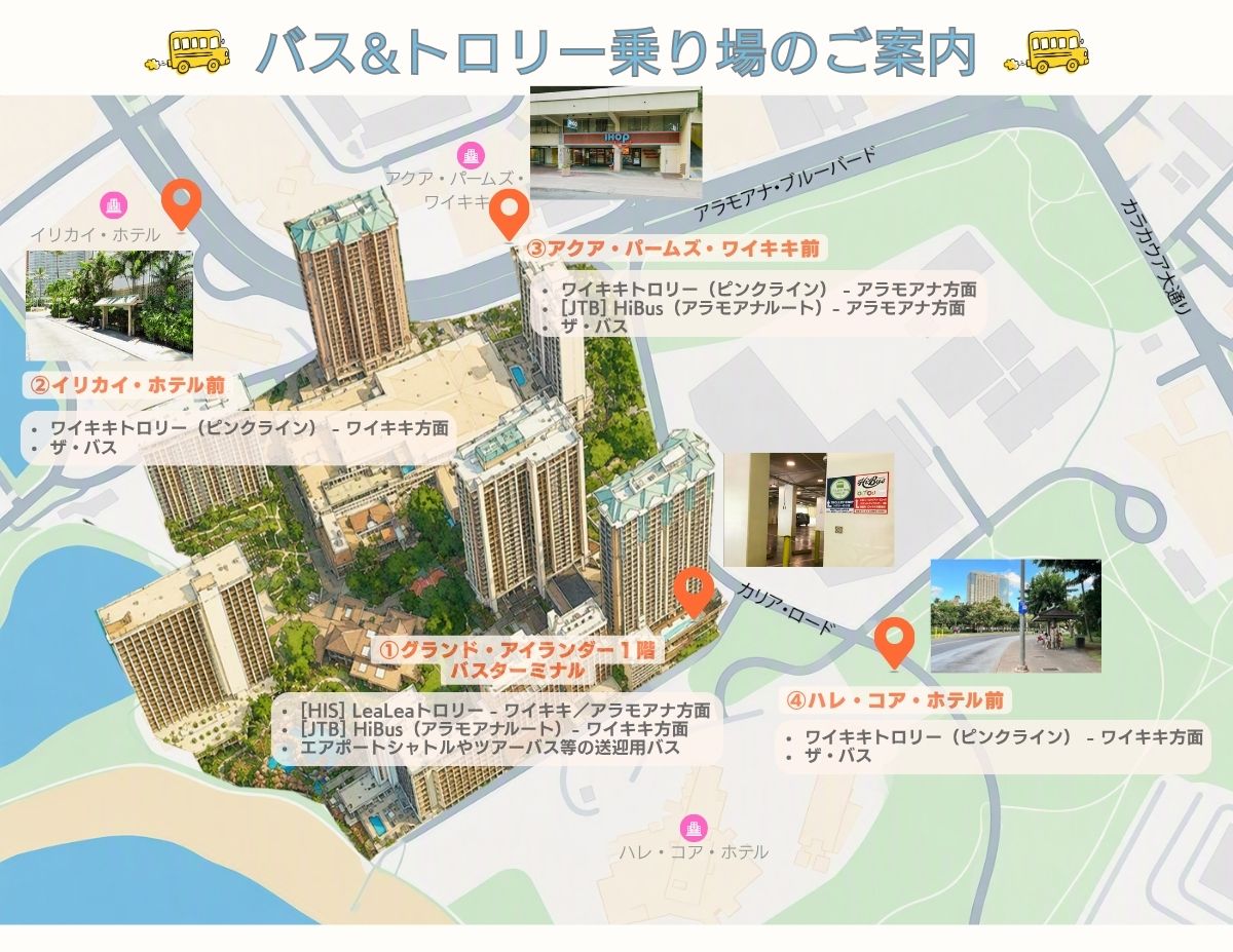 バス＆トロリー乗り場のご案内